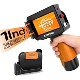 Kenpiko Handheld Printer, 2025 Upgrade 1 Inch Print Height Handheld Inkjet Printer with 72ML Quick-Drying Ink Cartridge,Portable Inkjet Printers Gun with 4.3" Touch Screen for Barcode, Logo, Date