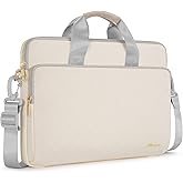 KIZUNA Laptop Sleeve Case 17 Inch Computer Shoulder Bag for for 17.3" Lenovo Legion 5/5i/LG gram 17/17.3" MSI 17/Dell G7/17 Lenovo IdeaPad 3i Gen7/HP Gaming Pavilion 17/Lenovo Ideapad 700,Beige