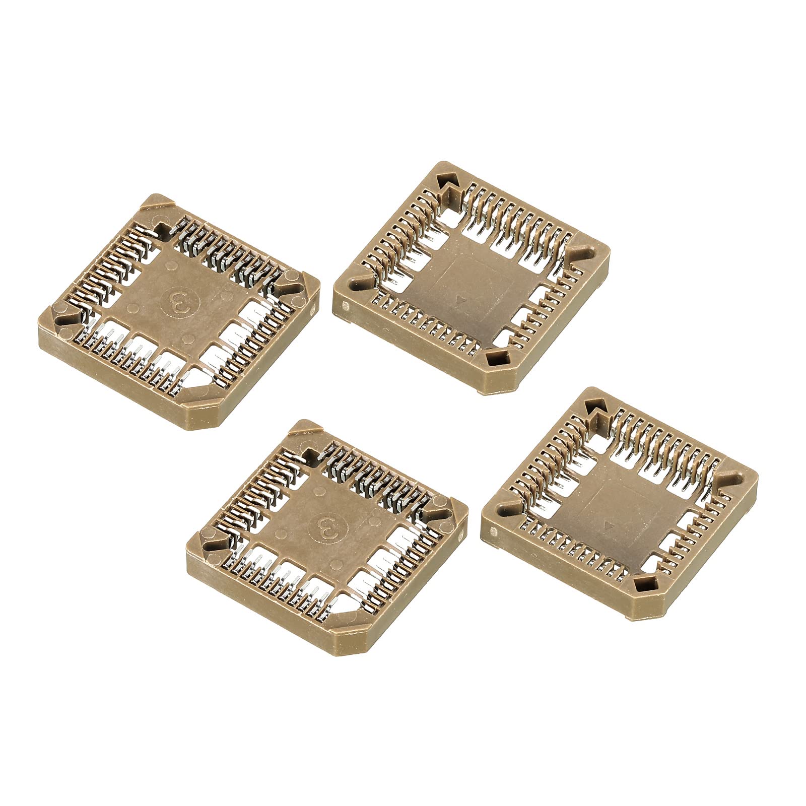 PATIKIL PLCC44P IC Socket 44Pin 1.26mm Pitch SMT Surface Mounted Devices for PCB Board Pack of 4