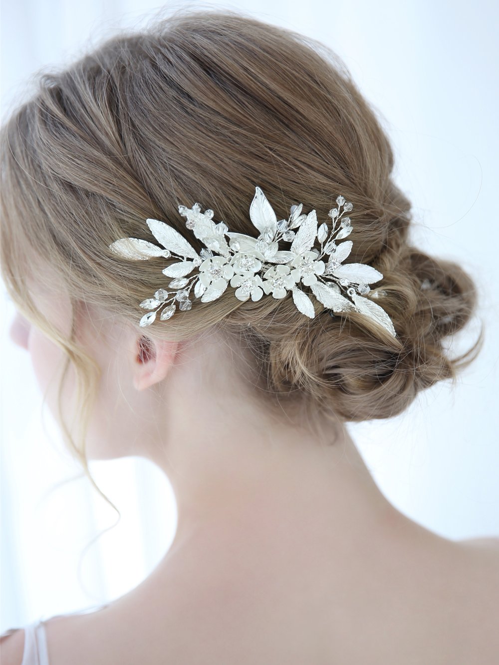 Buy Aegenacess Wedding Hair Comb Decorative Side Clip Rhinestones