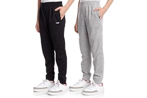 DKNY Boys Sweatpants - 2 Pack Soft Performance Fleece Athletic Sweat Pants - Active Joggers for Boys with Elastic Waistband