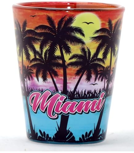 Florida Greetings Bicchiere Da Shot In Vetro Con Scritta 'Sign In And Out' - Souvenir 5,7 Cm