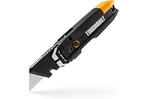 ToughBuilt – Prybar Utility Knife, Heavy-Duty Folding Utility Knife with Built-In Prybar, Scraper Edge, Wire Cutter, and Quick-Change Blade Release, All-Metal Construction (TB-H4-12-I)