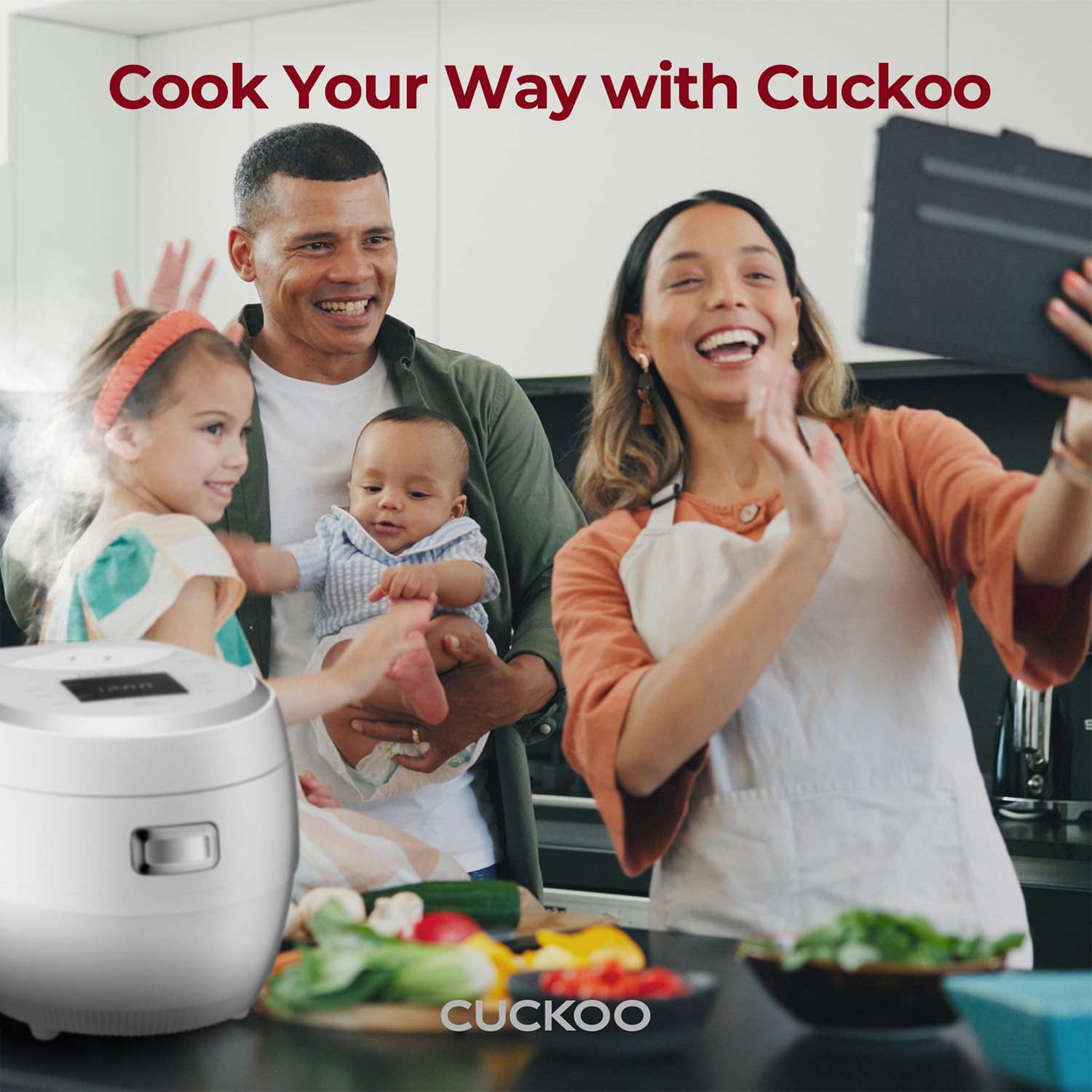 CUCKOO Micom Rice Cooker 10-Cup Uncooked / 20-Cup Cooked with Nonstick Inner Pot, Large Rice Maker with 16 Menu Options, Fuzzy Logic Technology, Auto Clean Mode, LCD Display, White (CR-1020F)