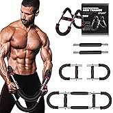 Arm Trainer, Adjustable 20-110lbs Chest Workout Equipment, Portable Arm and Chest Muscle Trainer, Gorilla Bar for Chest Workout, Upper Body Workout Equipment for Men and Women