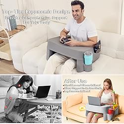septsun Reading Pillow for Gaming,Soft Lap Desk