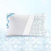 Sophia & William Cooling Bed Pillow for Sleeping (Queen Size) Adjustable Shredded Memory Foam Pillow for Side, Back and Stomach Sleepers