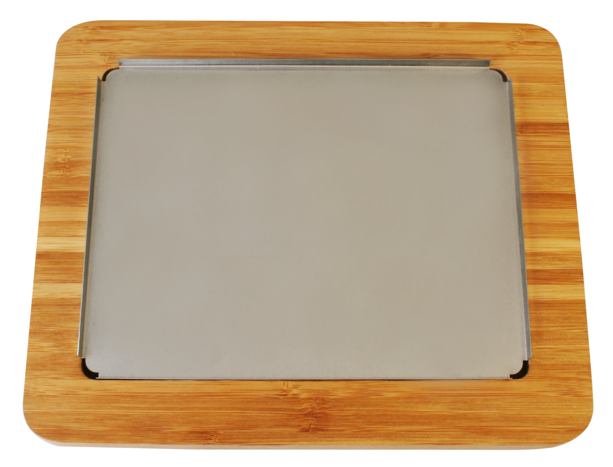 Artestia Bamboo Platter for Cooking Steak Stone, Replacement Serving Trays, Chacutery Accessories Board for Family Garthering Parties(Without Stone)