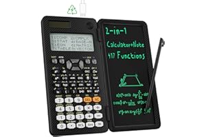 Scientific Calculator for High School 991ES Plus, ROATEE Calculators Multiview 4-Line Display with Writing Tablet, Rechargeab