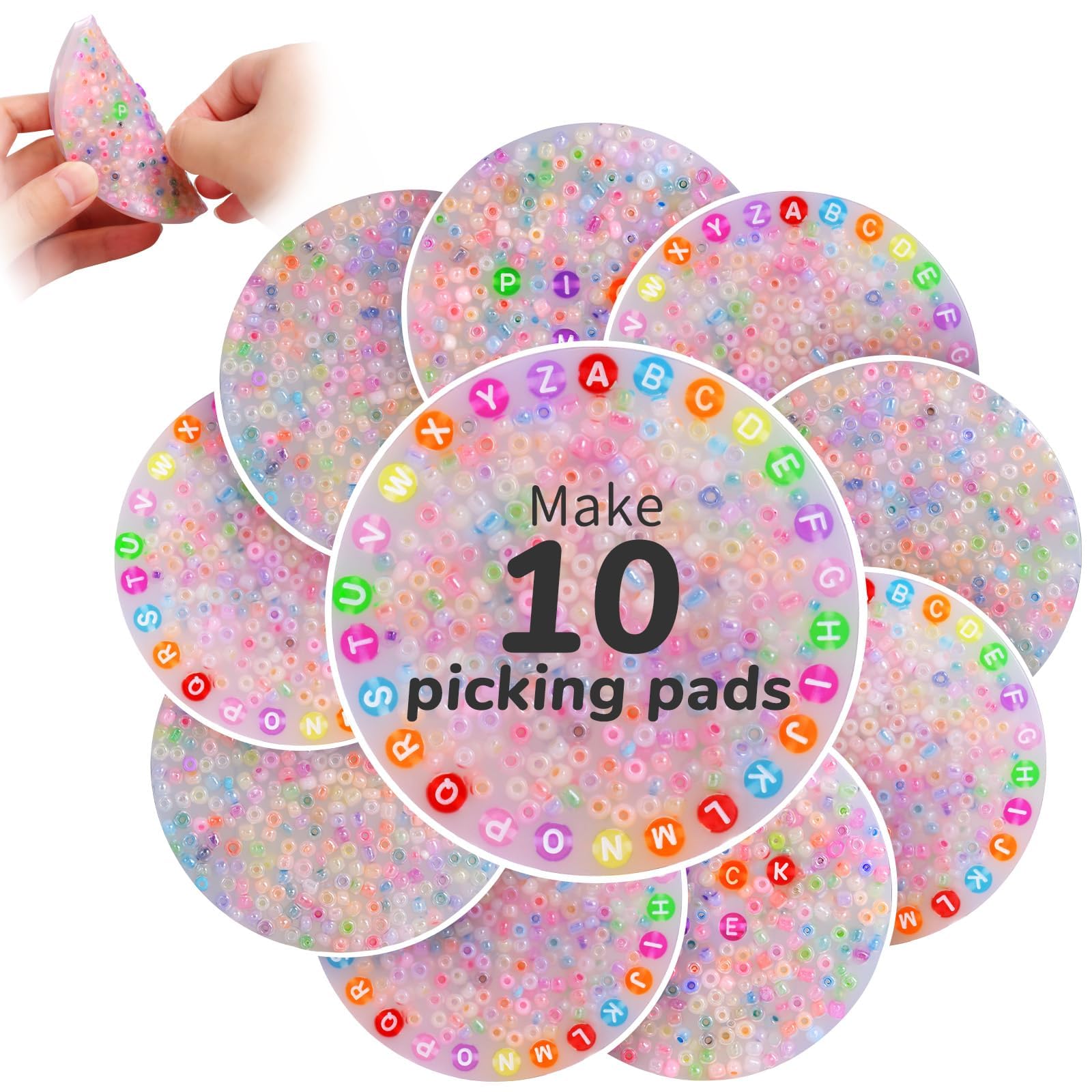 Photo 1 of 10 Pcs Picky Fidget Pad Kit, Anti Skin Picking Fidget Toys for Adults, Picking Pad for Anxiety, Sensory Dermatillomania Trichotillomania Toys, DIY for Silicone Pick Party Toy, Gift for Skin Pickers