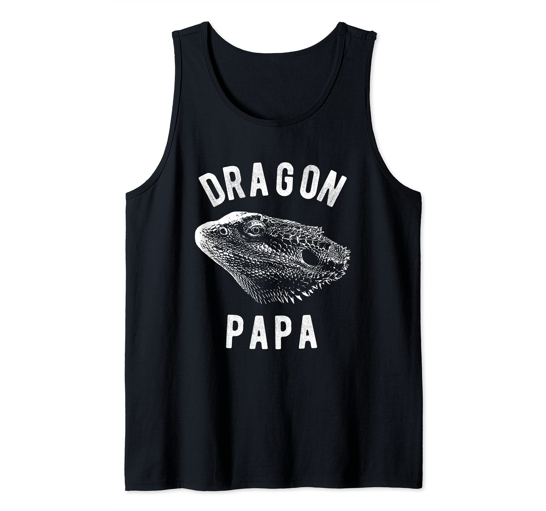 Tiny dinosaur - Lizard Reptile - Bearded Dragon Papa Tank Top