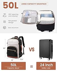 LOVEVOOK Travel Backpack for Women,50L Carry On