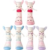 scenicamp Holding Hands Socks, Funny Animal Rabbit Socks Novelty Magnetic Crew Sock for Girls Teen Birthday Gifts