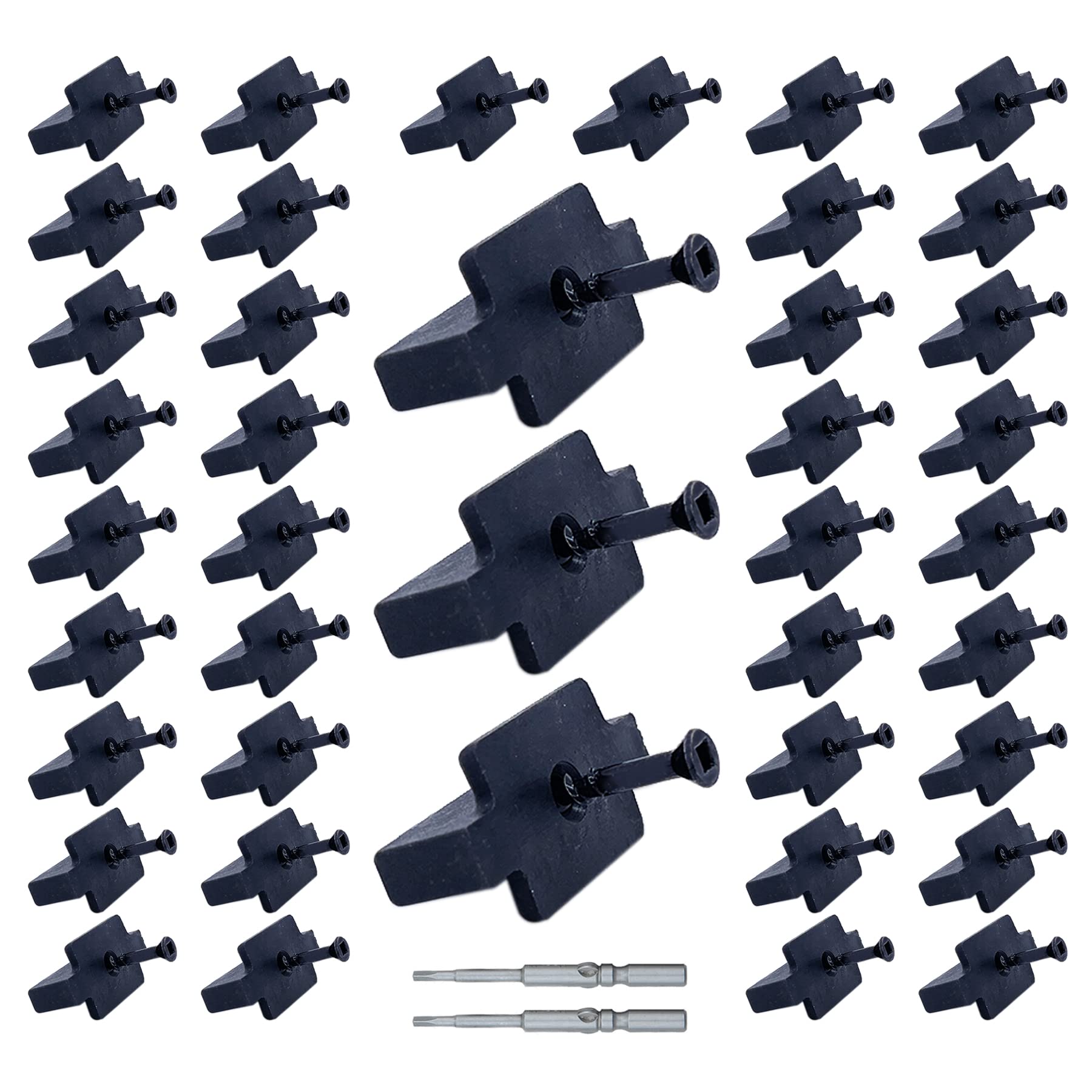 Photo 1 of 1000PCS Hidden Fasteners Deck Fastener Clip Universal Nylon Clips Decking Fasteners Preloaded T Clips for Installing Composite Deck Boards