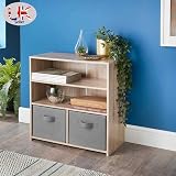spot on dealz 4 Cube Storage Unit with 2 Doors Oak Finish view 7