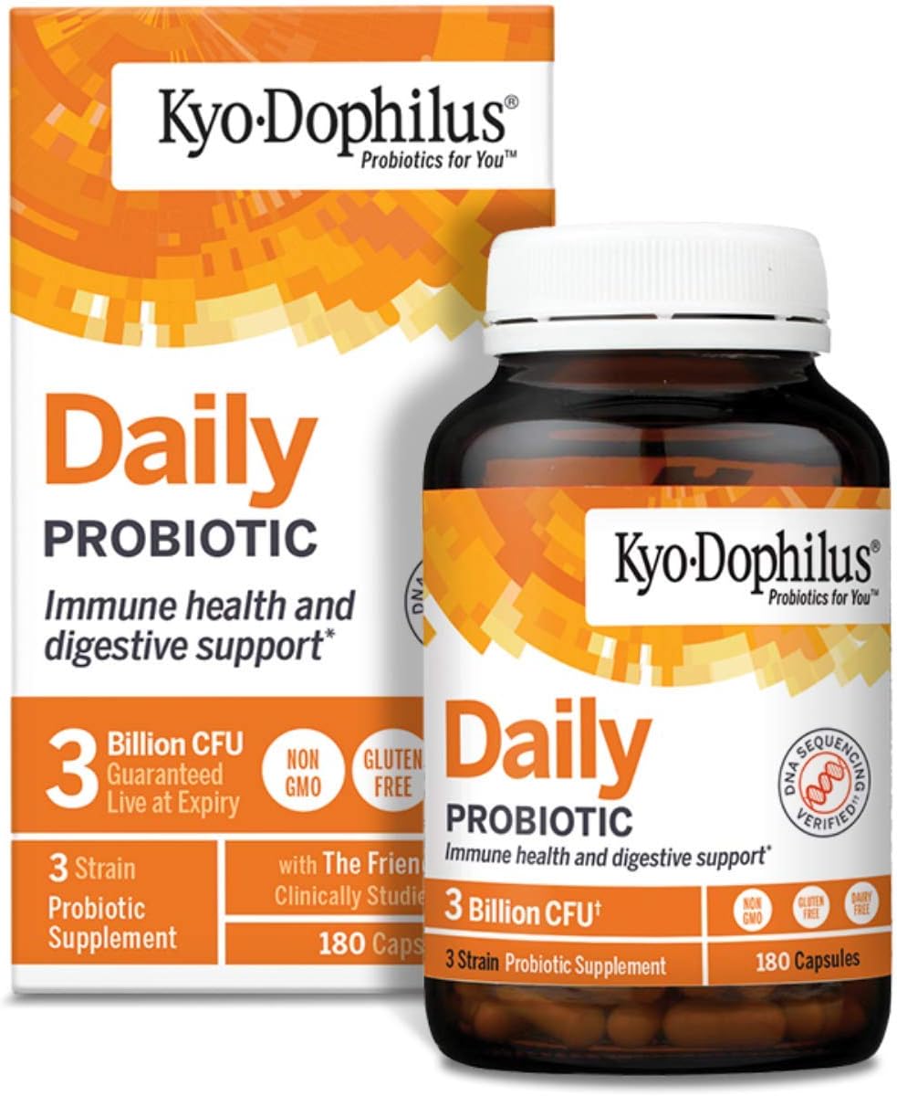 Kyo-Dophilus Daily Probiotic, Immune and Digestive Support*, 180 capsules (Packaging may vary): Health & Personal Care
