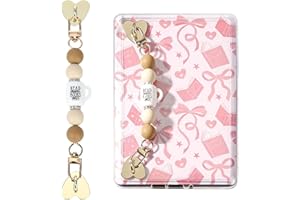 LuneClat Silicone Beaded Strap for Kindle - E-Reader Hand Strap Chain for Kindle Charm, Bookish Gift for E-Book Lover