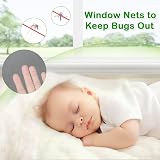 YANGTE Fly Screens for Windows White Magnetic Screen 110x130 cm Insect Mesh view 4