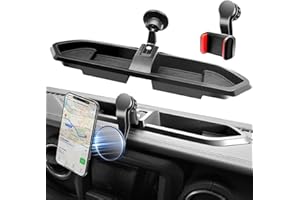 ZKJAYOE Magnetic Phone Mount for Jeep 2018-2023 Wrangler JL JLU & Gladiator JT - Dashboard Phone Holder with Magsafe for Jeep Wrangler & Gladiator 2/4 Accessories (Not for 4XE)