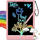 TEKFUN LCD Writing Tablet for Kids, 10-inch Coloring Drawing Pad, Mess Free Doodle Board, Christmas Gifts for Girls and Toddlers, Toys for 3 4 5 6 7 8 Year Old Boys (Pink)