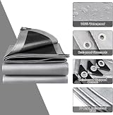 SHANNA 3x5 m Tarpaulin Waterproof Heavy Duty 180 GSM PE with Grommets view 3