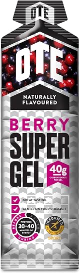 OTE Super Gel Berry 40g Carbohydrate Energy Gel Box of 12 for Endurance view 3