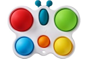 Anpole Kids Silicone Dimple Busy Board Toy for 0-3 Y, Baby Sensory Toys Flipping Butterfly Board, Early Educational Toddler Baby Toy, ADHD Fidget Toys Baby Gifts for 6 Months and up (Butterfly)