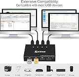 Hagsnec 4 Port USB KVM Switch Box 4 Computers Sharing 4 Devices Keyboard Mouse view 5