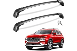Tuyoung Roof Rack Cross Bars Compatible with 2019-2023 Hyundai Santa Fe & Santa Fe Hybrid, 220lbs Lockable Anti-Theft Aluminum Roof Rail Crossbars Luggage Carrier Kayak Bike Cargo Accessories