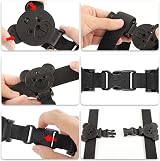 QOPAHI Bear-Shaped Car Seat Strap Anti Escape 2 Pack Black view 3