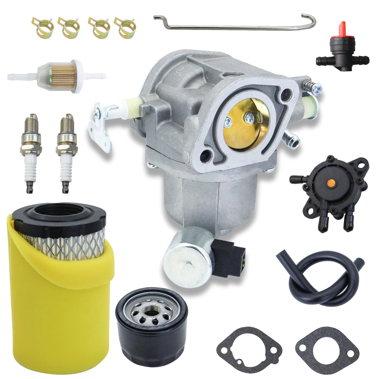 Photo 1 of TOTEDELL Carburetor for Husqvarna YTA24V48 YTA22V46 Tractor 46" 48" Tractor with Fuel Pump Air filter&Oil filter kit 96043021400
