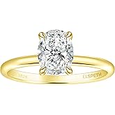 Elspeth 925 Sterling Silver Engagement Ring for Women Oval/Radiant/Pear/Princess/RoundCut Cubic Zirconia Promise Ring Size 4-10