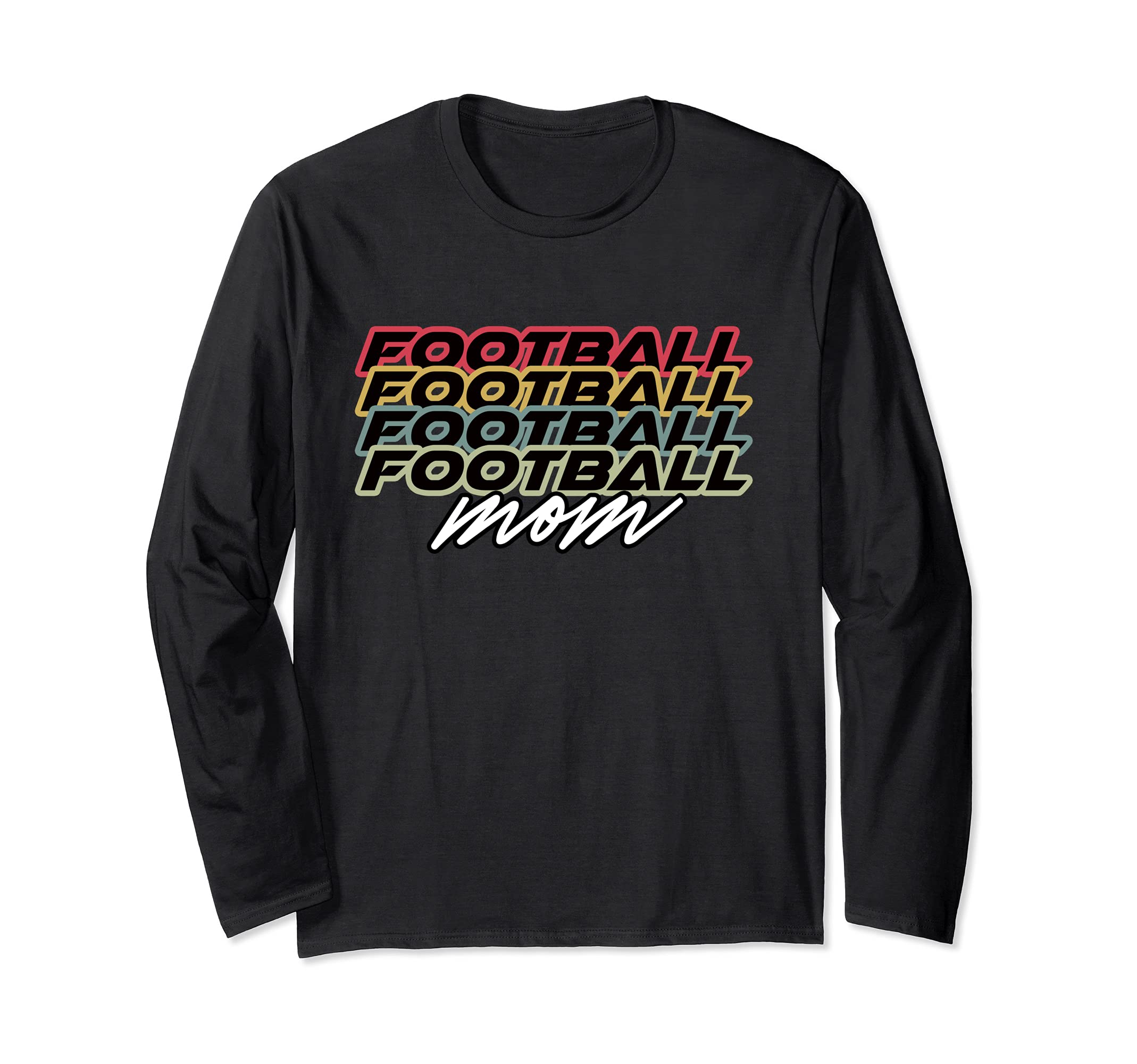Retro Football Vintage Mother 80s Style Long Sleeve T-Shirt