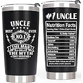 Breezy Valley Uncle Gifts Tumbler, Gifts for Uncles from Niece Nephew - Best Uncle Ever Gift, Cup Tumblers for Men, #1 Coffee Tumbler