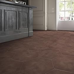 Alwayspon 12Pcs Hexagon LVT Flooring Peel and Stick