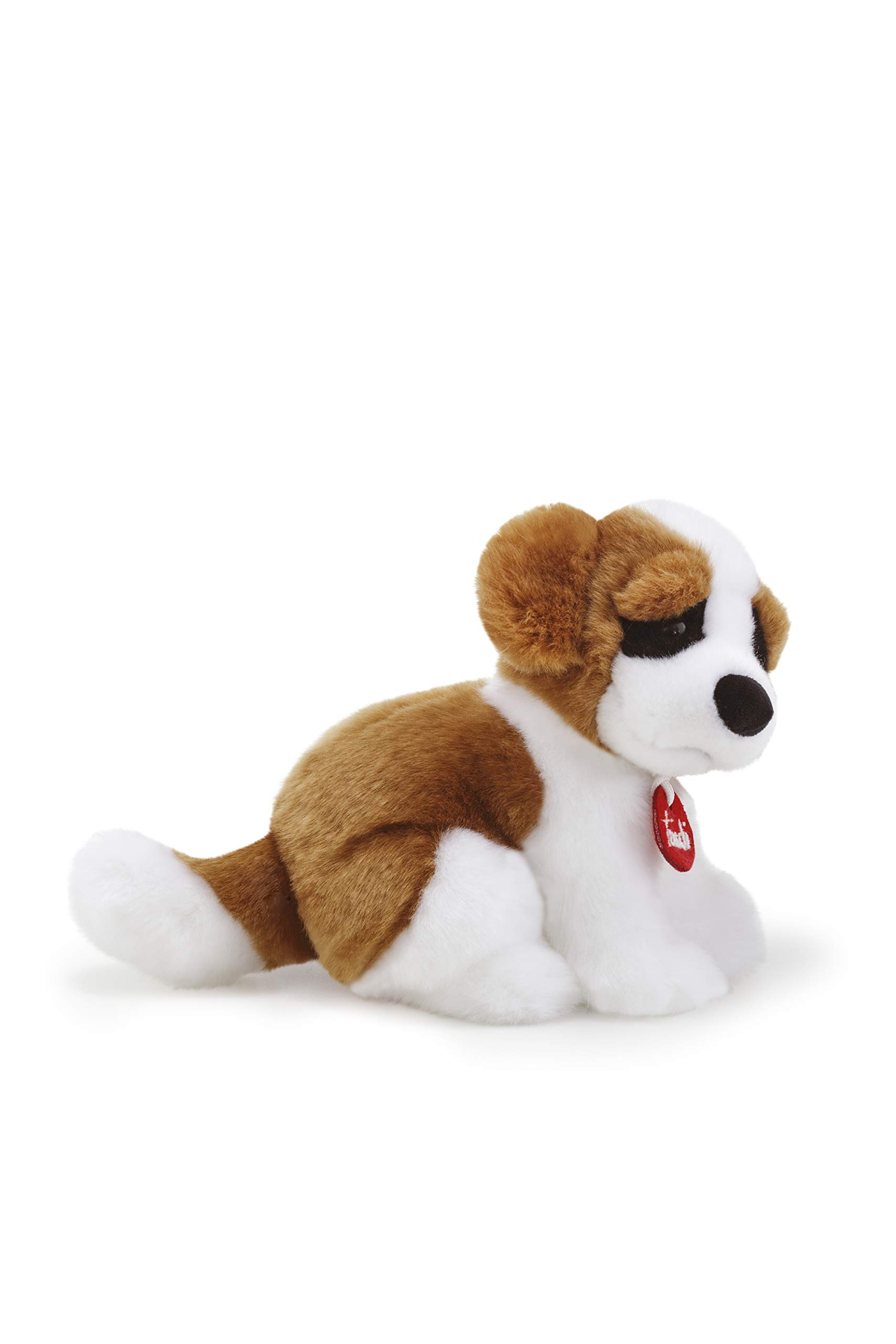 Trudi Bernhardiner Bob Plush Toy – Soft Saint Bernard Dog, Fire Retardant Polyester, Machine Washable, for Kids & Adults – 14x20x25 cm, Made in Italy