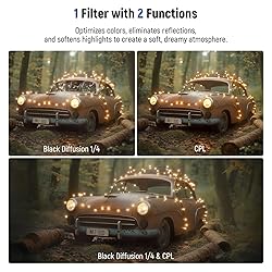 NEEWER 2 in 1 67mm Clip on CPL & Black Mist