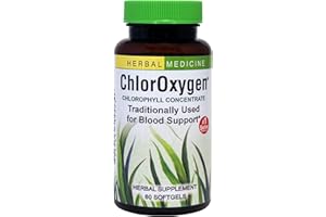 Herbs Etc. ChlorOxygen Chlorophyll Concentrate - Aids Healthy Blood Circulation - High-Altitude Environment Support - Energy Support - 60 Softgels (60 Servings)
