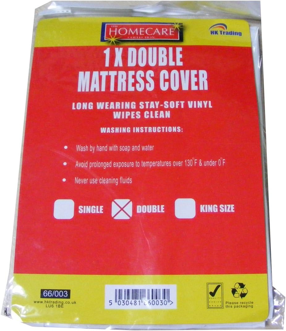 Double Vinyl Plastic Fitted Mattress Bed Cover Sheet Protector Amazon