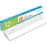 Enbrighten 12 inch Hardwired Under Cabinet Lights, Soft Warm White Light, (300K) Under Cabinet Lighting, Dimmable Under Count