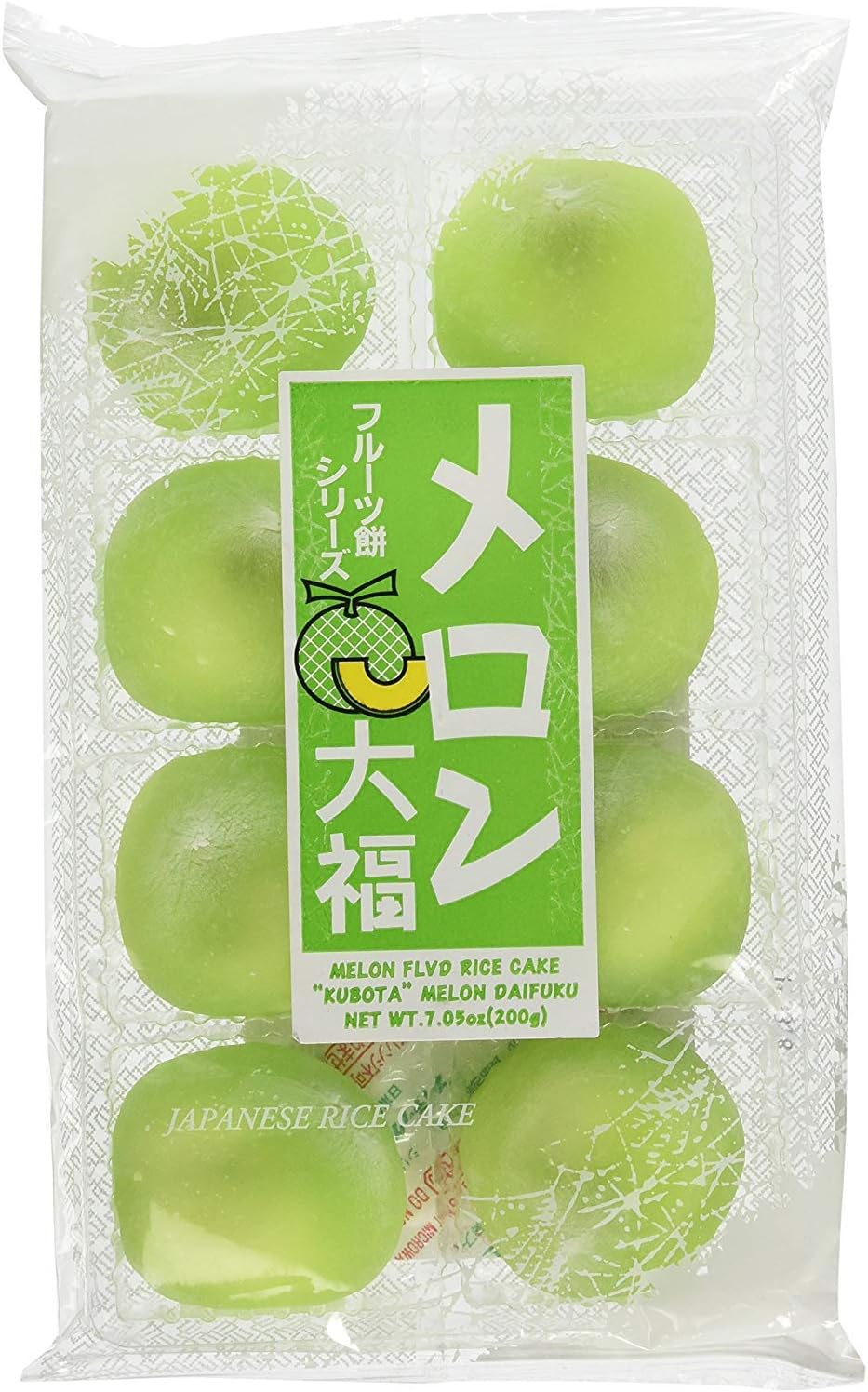 Japanese Fruits Daifuku (Rice Cake)-Melon Flavor - PACK OF 2
