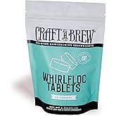 Craft A Brew - Whirlfloc Tablets - Brew Clearer Beer - For At Home Beer Brewing - Reduces Haze of At Home Brewed Beer - Blend of Irish Moss &amp; Purified Carrageenan - Use on Brew Day - 50 Count Tablets