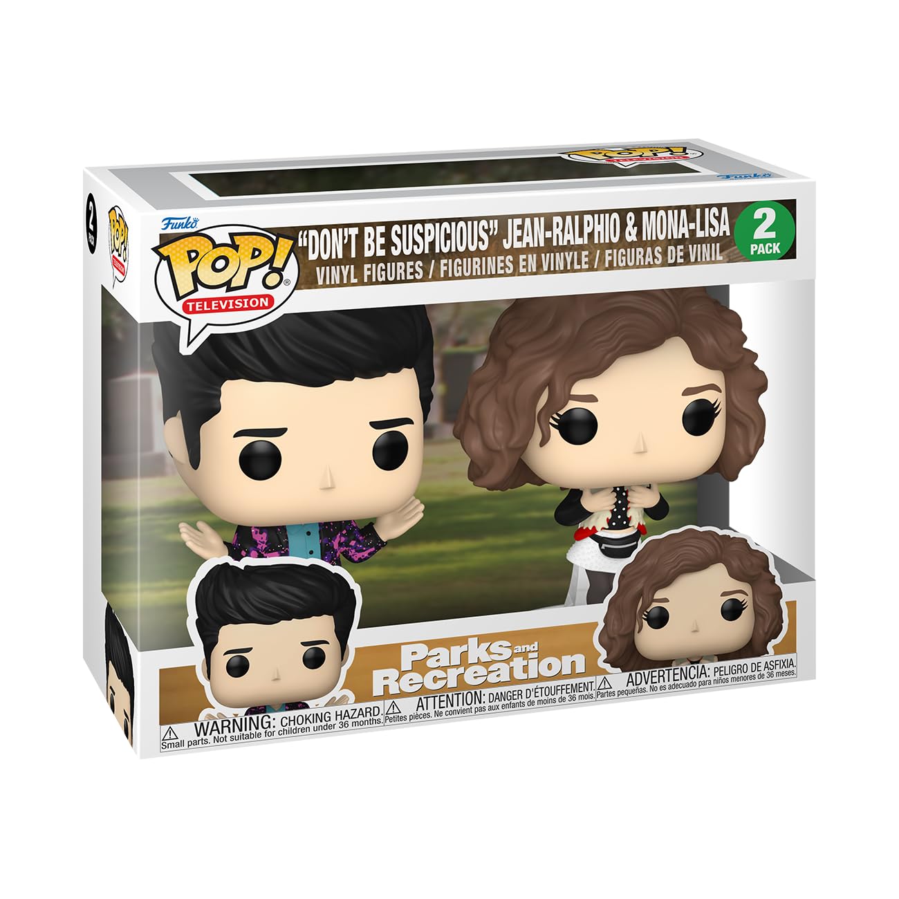 Funko Pop! TV: P&R 15th – Mona & Jean - Jean-Ralphio Saperstein - (2PK) - Parks and Recreation - Collectable Vinyl Figure - Gift Idea - Official Merchandise - Toys for Kids & Adults - TV Fans