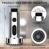 Hibbent 3 Function Kitchen Sprayer Head G1/2 Chrome Pull Out Replacement view 2