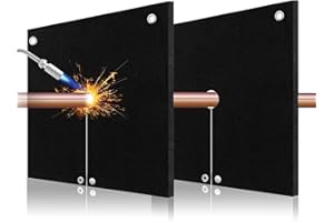 TOHONFOO HVAC Tools Welding Blanket Fireproof, 1/5in(5mm) Opening Shape Soldering Blanket, 2 Packs Brazing Heat Shield for Torch Flame Protector, Welding Pad for Plumbing, Solder Plumbers HVAC Torch Protector