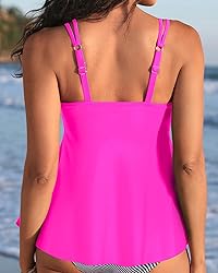 Womens Flowy Tankini Tops Only - Modest Bathing