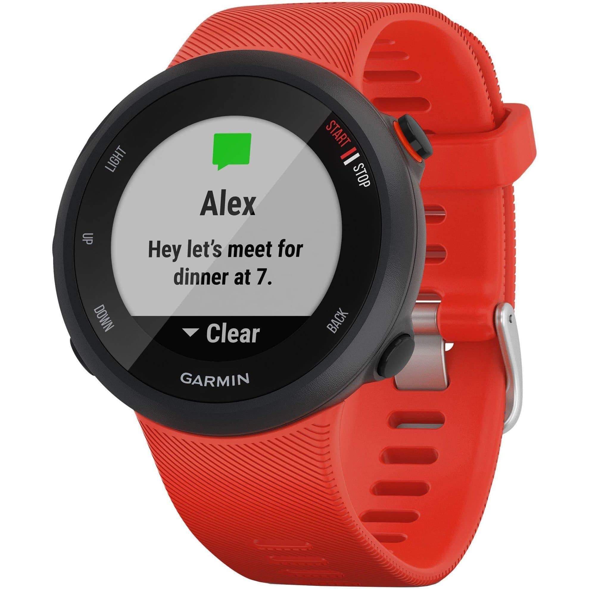 Garmin Forerunner 45 GPS Running Watch with Garmin Coach Training Plan Support - Lava Red, Large