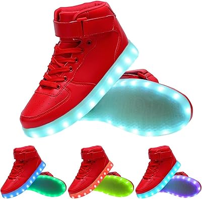 flashing led recargable zapatos