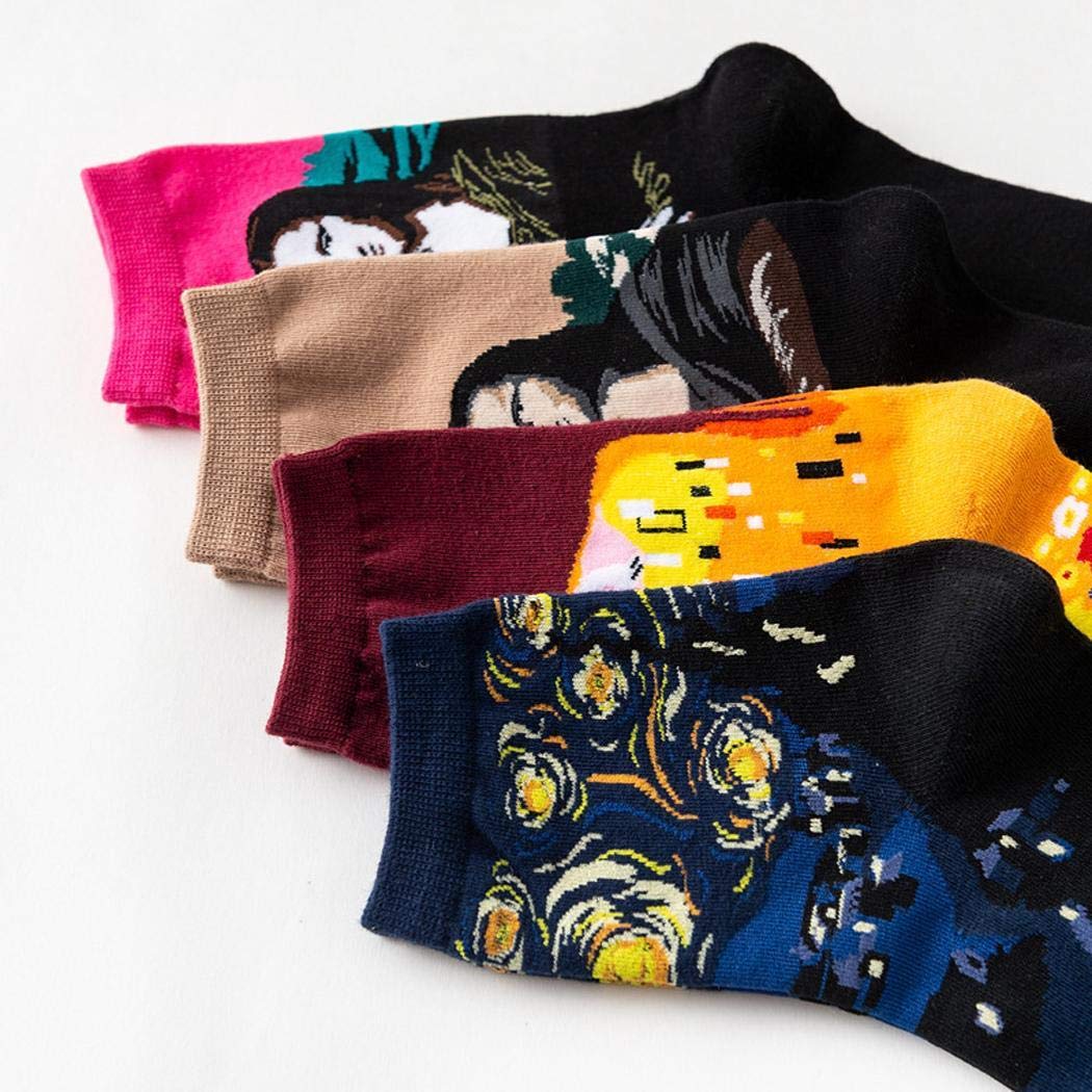 Kiloid Women Men Fashion Cartoon Starry Sky Colorful Cotton Breathable Socks Tights