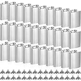 30 Pieces Hip Flasks Set Stainless Steel Liquor Flask with Funnel Metal Leak Proof Flask Pocket Whiskey Flasks for Men Women Bridesmaid Wedding Party Supplies (Silver, 8 oz)